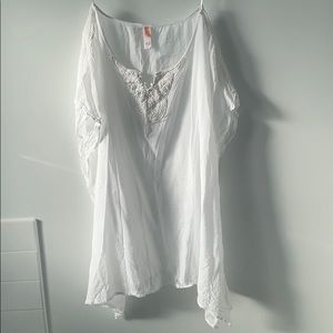 Beach Coverup With Crochet Detailing